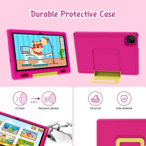 ApoloSign Android 13 Kids Tablet: 10.1" Display, 2GB RAM, 32GB ROM, 5MP Camera, Parental Controls, Shockproof Case-Stand