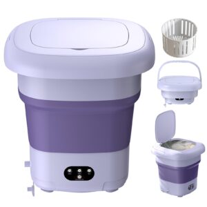 9l large capacity portable washing machine,small washing machine,foldable washing machine with spin-dry basket,mini washing machine with 3 modes deep cleaning for underwear or small items,