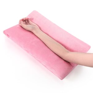 soaoo arm elevation pillow pain relief for arm pain broken arm post surgery soft arm rest pillow leg injury (pink)