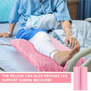 Soaoo Arm Elevation Pillow Pain Relief for Arm Pain Broken Arm Post Surgery Soft Arm Rest Pillow Leg Injury (Pink)