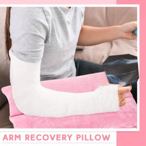 Soaoo Arm Elevation Pillow Pain Relief for Arm Pain Broken Arm Post Surgery Soft Arm Rest Pillow Leg Injury (Pink)