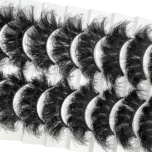 IFSOWDRA Dramatic Mink Lashes Thick Soft 20mm Volume 3D Mink Eye Lashes Pack 25mm Long False Eyelashes Full Strip Lashes That Look Like Extensions