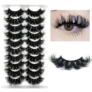 ifsowdra dramatic mink lashes thick soft 20mm volume 3d mink eye lashes pack 25mm long false eyelashes full strip lashes that look like extensions