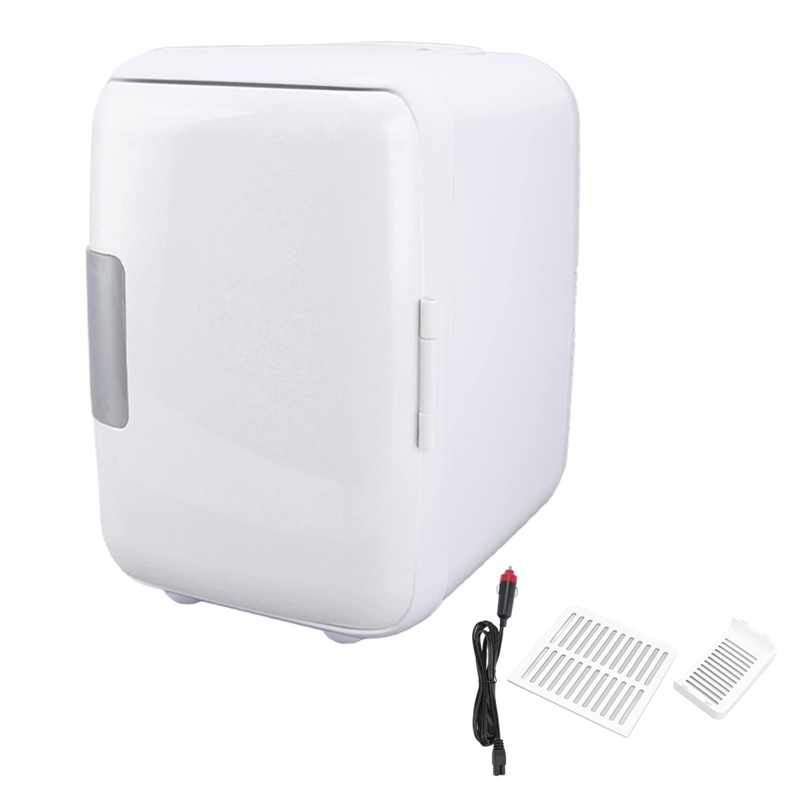 Portable Mini Fridge, 4 Liter Mini Car Fridge, Detachable Mini Storage Fridge, for Breast Milk, Fruits, Drinks, Skin Care Products(White)