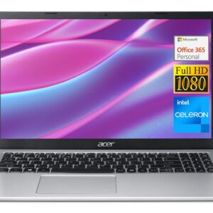 Acer Newest Aspire 1 15.6" FHD Slim Laptop Computer, 16GB RAM, 64GB + 512GB NVMe SSD, Intel Dual-Core Processor, 1-Year Office 365, Numeric KYB, HDMI, Webcam, WiFi, Ethernet, Win 11,w/CUE Accessories