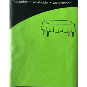 ROYAL7 3 Pack Lime Green, Rectangle Disposable Plastic Tablecloth for Picnic, Birthday, BBQ, Party, Wedding (Lime Green, Rectangle, 54in. X108in.)