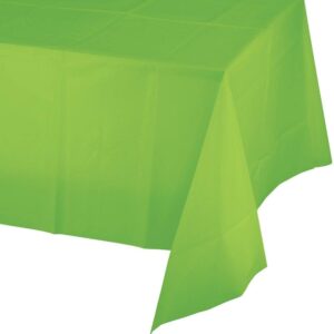 ROYAL7 3 Pack Lime Green, Rectangle Disposable Plastic Tablecloth for Picnic, Birthday, BBQ, Party, Wedding (Lime Green, Rectangle, 54in. X108in.)