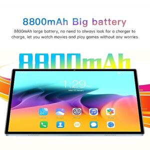 ANGGREK Tab M10 10.1 Inch Tablet 8GB 128GB with 3200x1440 HD Screen, Dual Camera. Octa Core for 11, Multi Network Standard (Blue)