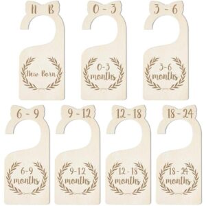 7pcs baby closet dividers wooden baby closet organizers from newborn to 24 months for nursery decor
