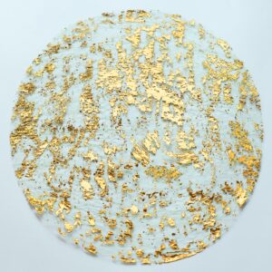 snowkingdom disposable gold placemats set of 12 metallic round 13 inch gold foil mesh pressed fall table mates 12 pack gold doilies for dining table wedding birthday party holiday home decoration