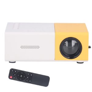 Mini Projector,1080P Portable Outdoor Movie Projector with 24-60inch Projection Size, HDMI USB LED Porjector for Home Theater, Outdoor Camping (US Plug)