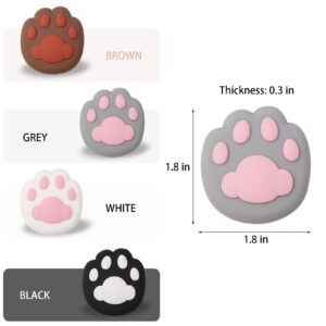 8 Pcs Door Stoppers for Wall, Door Knob Wall Protector Door Silencer Wall Covering Panels Door Bumper Self Adhesive Cute Cat's Paw Wall Decor