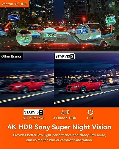 [ Bundle-3 Items: Vantrue N4 Pro 4K 3CH + 512GB SD Card + Hardwire Kit ] True 4K Wi-Fi 3-Channel Dashcam, STARVIS 2 IMX678 Night Vision, Infrared Cabin Camera, Voice Control GPS Car Cam for Uber