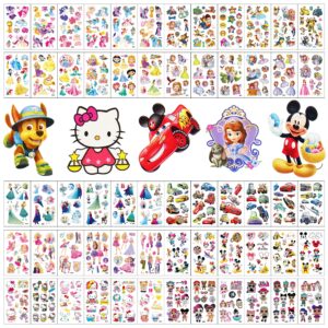60 sheets temporary tattoo fake tattoos cute pattern stickers markers for kids toddlers children boys girls