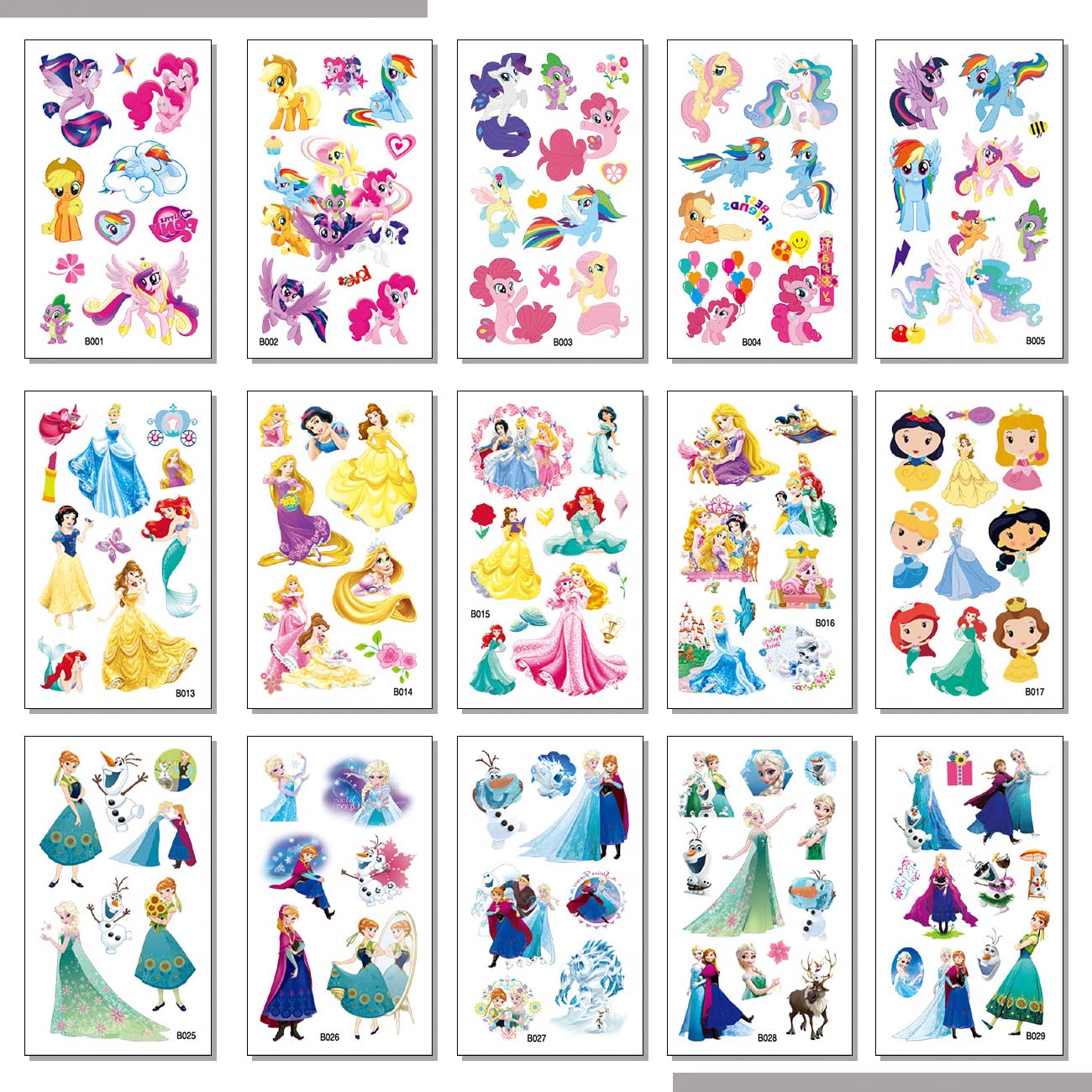 60 Sheets Temporary Tattoo fake tattoos Cute pattern stickers markers for Kids Toddlers Children Boys Girls