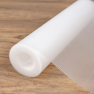 tanone clear shelf liner, non-slip cabinet liner, 12 inch x 20 ft drawer liner washable, non adhesive for kitchen cabinet, shelves, refrigerator