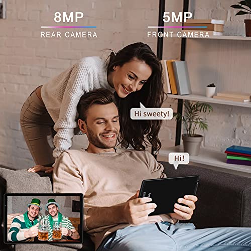 Tablet 10 inch Android 13 Tablets with 14GB RAM 128GB ROM, Octa-Core 2.0 GHz, 8000mAh Battery, 5G WiFi, Bluetooth 5.0, HD IPS Touchscreen, 5+8MP Camera Tablet with Keyboard Mouse Case, Gift Black