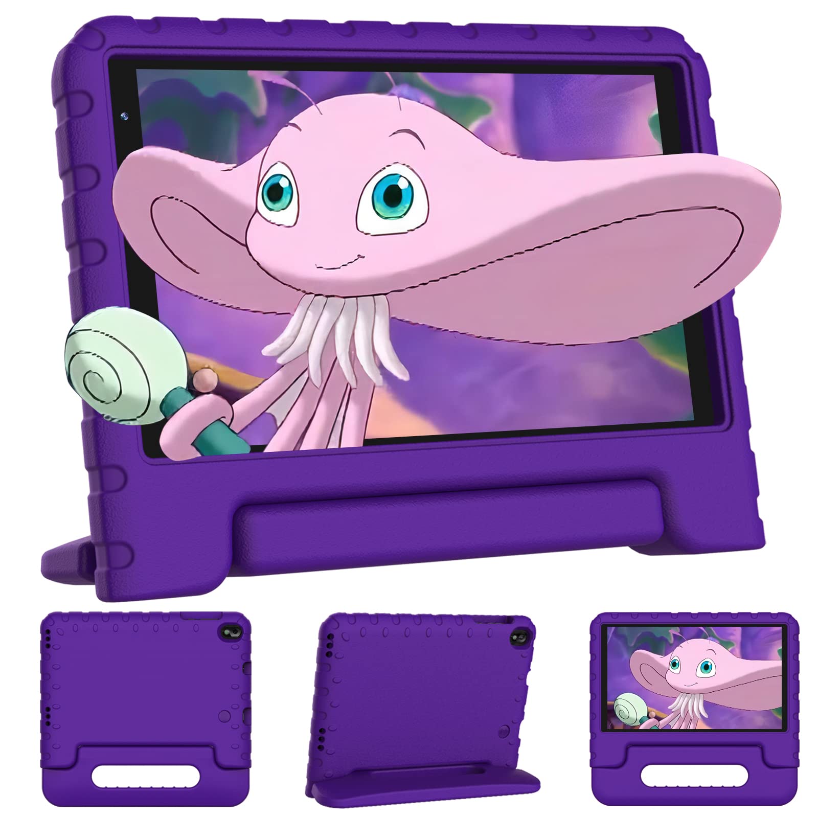 FACETEL Kids Tablet 8 inch Android 13 Tablet for Kids 7GB RAM 64GB ROM TF 512GB Parental Control, Puzzle Game, Bluetooth, Education, Dual Camera, Toddler Tablet with 3600mAh Netflix YouTube, Purple