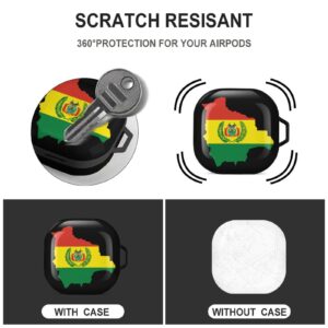 Flag Map of Bolivia Print Cover Compatible for Galaxy Buds 2 Pro/Galaxy Buds 2/ Galaxy Buds Pro/Galaxy Buds Live Carrying Protector Case