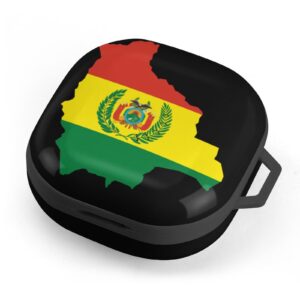 Flag Map of Bolivia Print Cover Compatible for Galaxy Buds 2 Pro/Galaxy Buds 2/ Galaxy Buds Pro/Galaxy Buds Live Carrying Protector Case