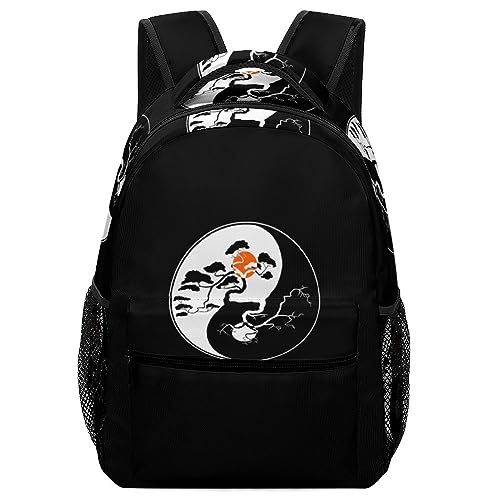 Yin Yang Bonsai Tree Lightweight Travel Backpack for Unisex Casual Laptop Bookbag for Camping