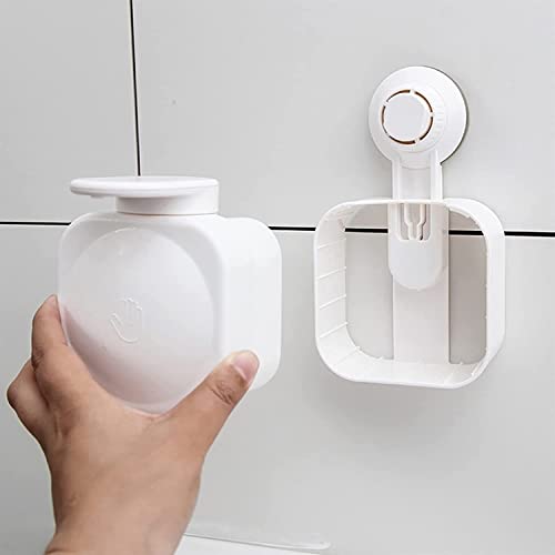 Bottles Soap Dispenser Suction Cup Liquid Soap Dispenser Hand Back Press Bottle for Bathroom Organizer Foam Liquid Holder