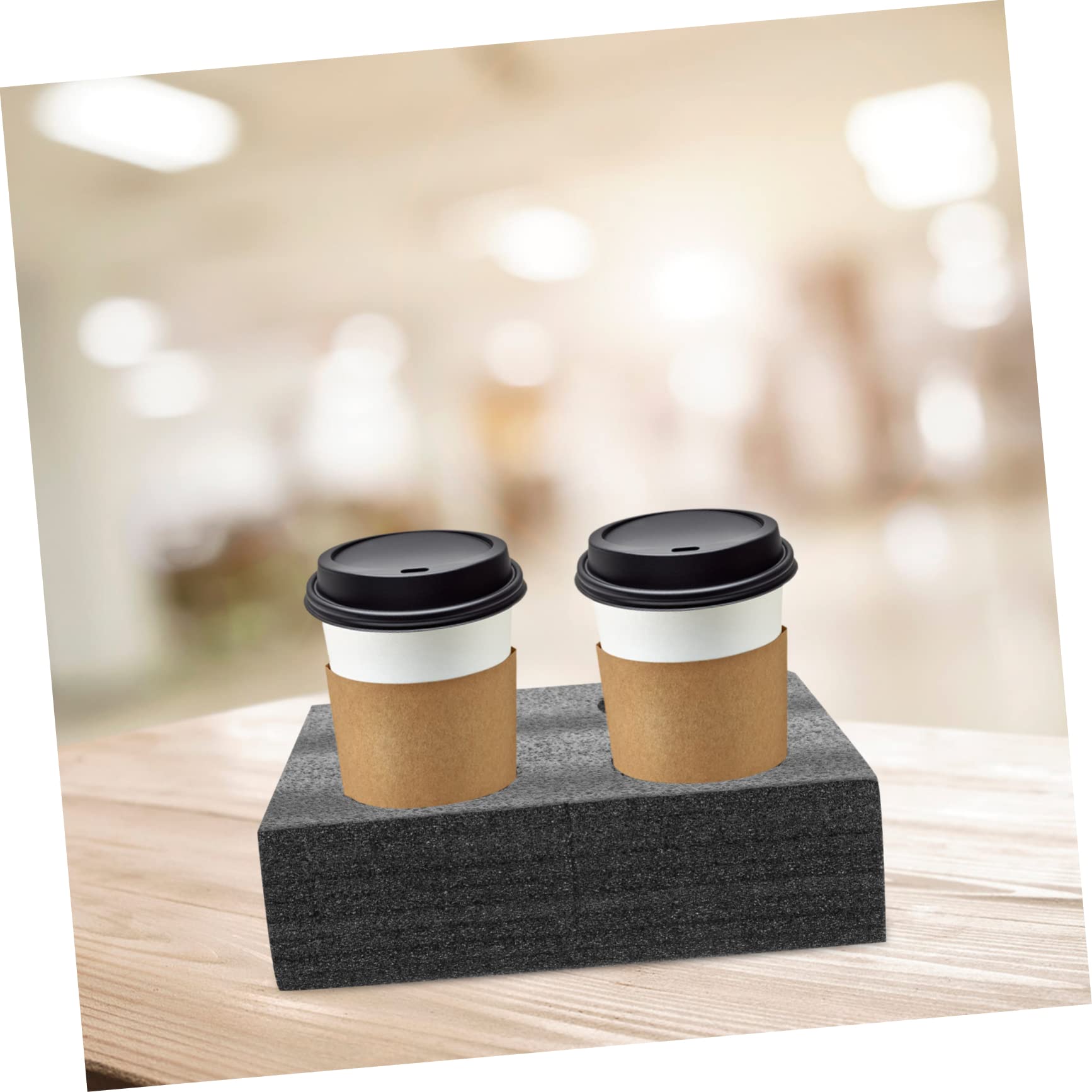 VANZACK 4pcs Drink Cup Holder 6 Cup Carrier Cup Holder Tray Coffee Cup Holders Beverage Carrier Cup Stand Foam Coffee Cups Beverage Takeout Accessories Pearl Cotton Milk Tea Cup Mala Tang