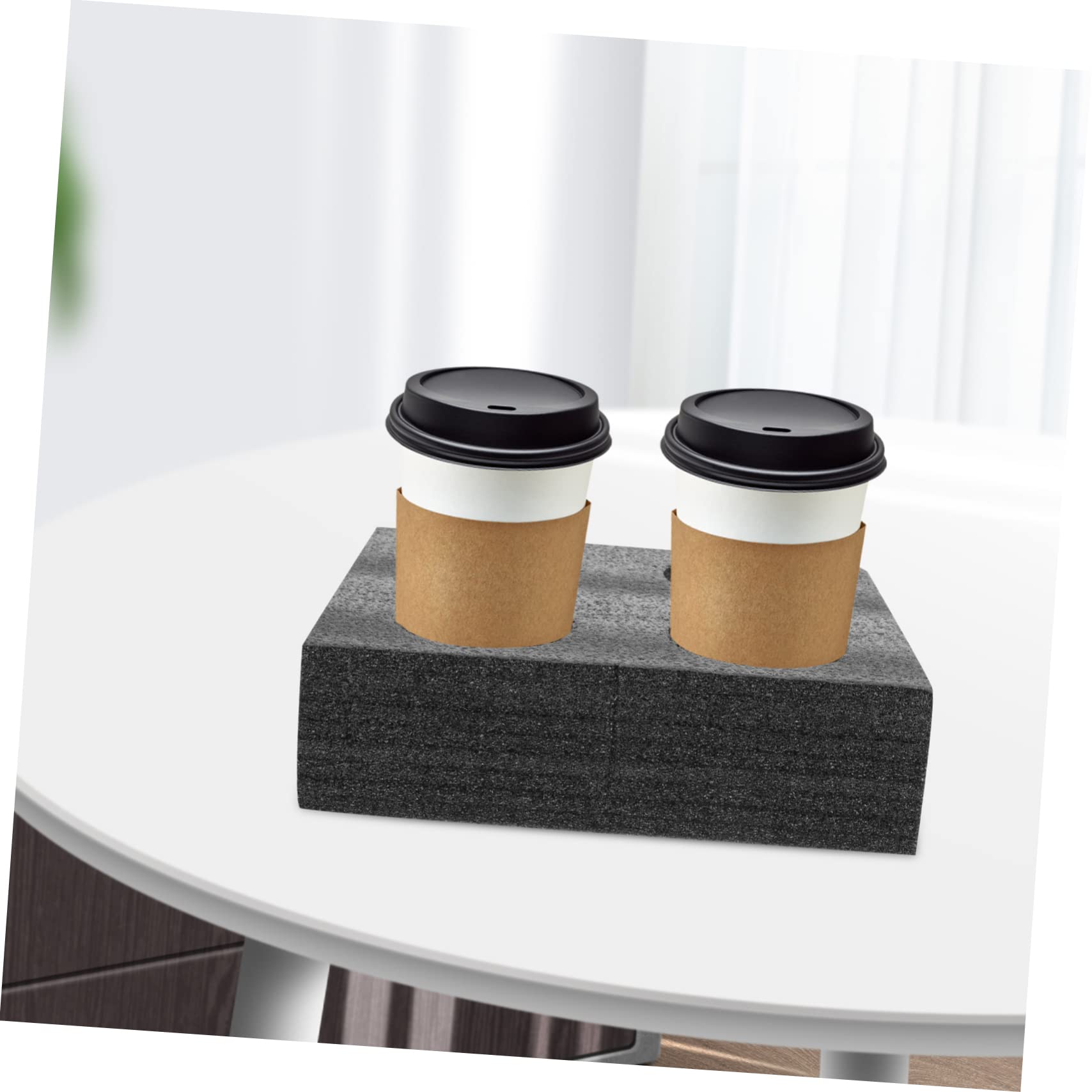 VANZACK 4pcs Drink Cup Holder 6 Cup Carrier Cup Holder Tray Coffee Cup Holders Beverage Carrier Cup Stand Foam Coffee Cups Beverage Takeout Accessories Pearl Cotton Milk Tea Cup Mala Tang