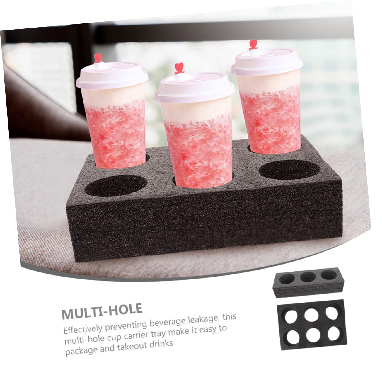 2pcs Milk Tea Cup Holder Sofa Cup Holder Drink Tray for Fridge Drink Carrier Packing Cup Tray Beverage Takeout Bag Beverage Takeout Holders Cup Carrier Bottle Rack epe re-usable