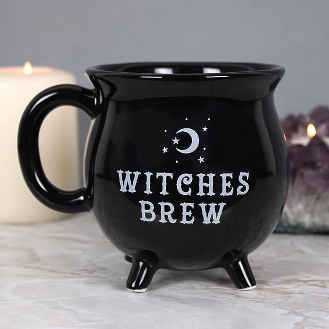 ISTOOL Witch Brew Cauldron Coffee Mug, 300ml/10oz Ceramic Coffee Cups, Cute Halloween Water Cups, Summer Winter Drinkware, Birthday Halloween Gifts