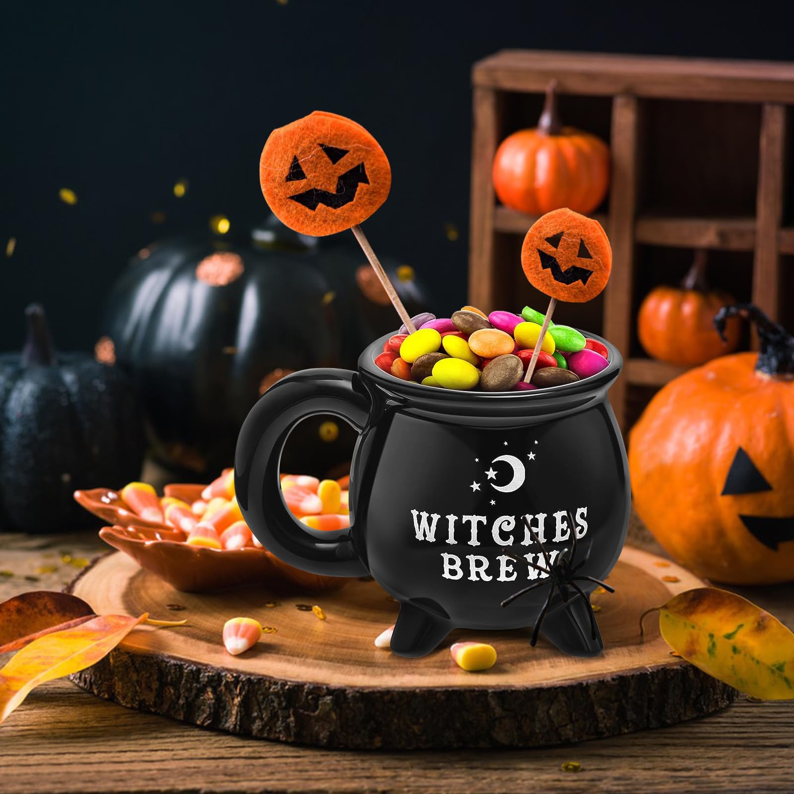 ISTOOL Witch Brew Cauldron Coffee Mug, 300ml/10oz Ceramic Coffee Cups, Cute Halloween Water Cups, Summer Winter Drinkware, Birthday Halloween Gifts