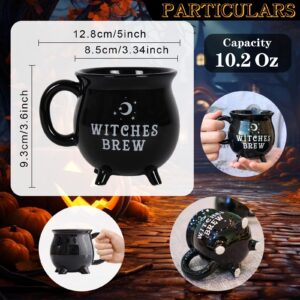 ISTOOL Witch Brew Cauldron Coffee Mug, 300ml/10oz Ceramic Coffee Cups, Cute Halloween Water Cups, Summer Winter Drinkware, Birthday Halloween Gifts