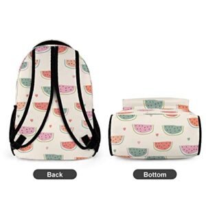 Juoritu Watermelon Prints Backpack, Lightweight Casual Backpack, Bookbag for Men Women