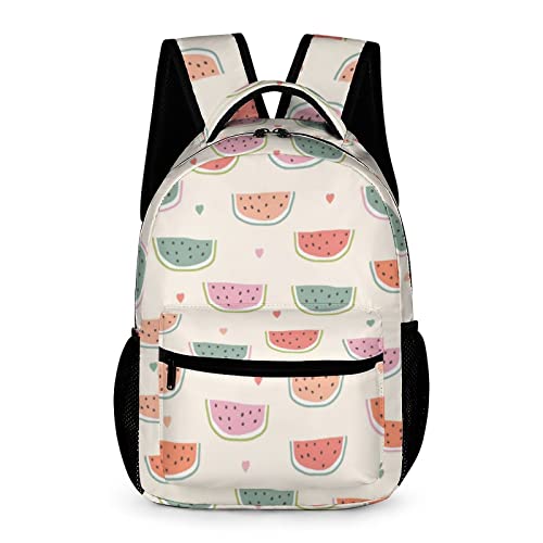 Juoritu Watermelon Prints Backpack, Lightweight Casual Backpack, Bookbag for Men Women