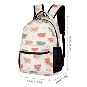 Juoritu Watermelon Prints Backpack, Lightweight Casual Backpack, Bookbag for Men Women