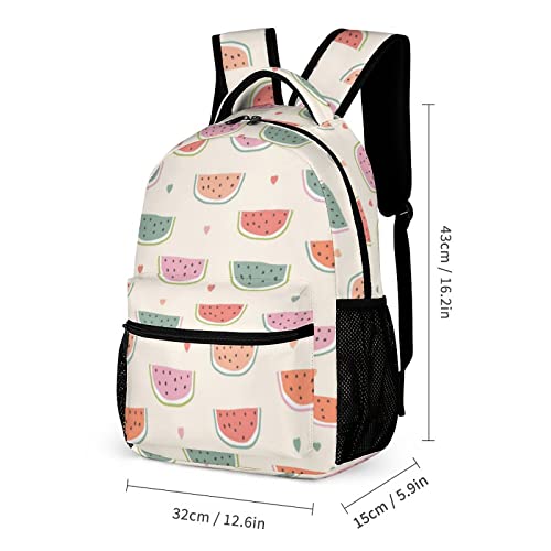 Juoritu Watermelon Prints Backpack, Lightweight Casual Backpack, Bookbag for Men Women