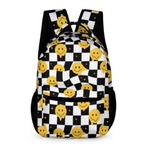 juoritu funny smile faces geometry prints backpack, lightweight casual backpack, bookbag for men women