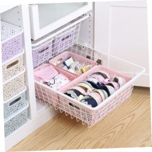 ABOOFAN Box Storage Bins with Lids Hollow Storage Basket Organization Baskets Sundries Organizer Pantry Bins Drawer Organizer Lidded Storage Bins Clothes Storage Basket Food Laundry Basket