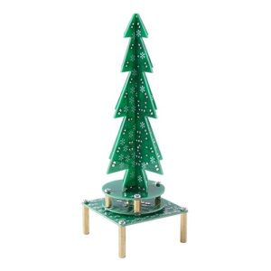 fafeicy electronic christmas tree assembly kit rotating music tree with colorful led lights for diy gifts holiday decoration