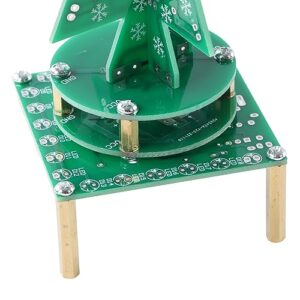 Fafeicy Electronic Christmas Tree Assembly Kit Rotating Music Tree with Colorful LED Lights for DIY Gifts Holiday Decoration