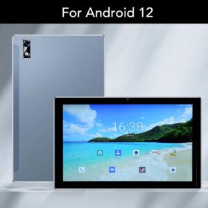 Tablet PC, 5G WiFi 2 in 1 10.1 Inch Tablet 6GB RAM 128GB ROM with Keyboard for Android 12 for Home (US Plug)