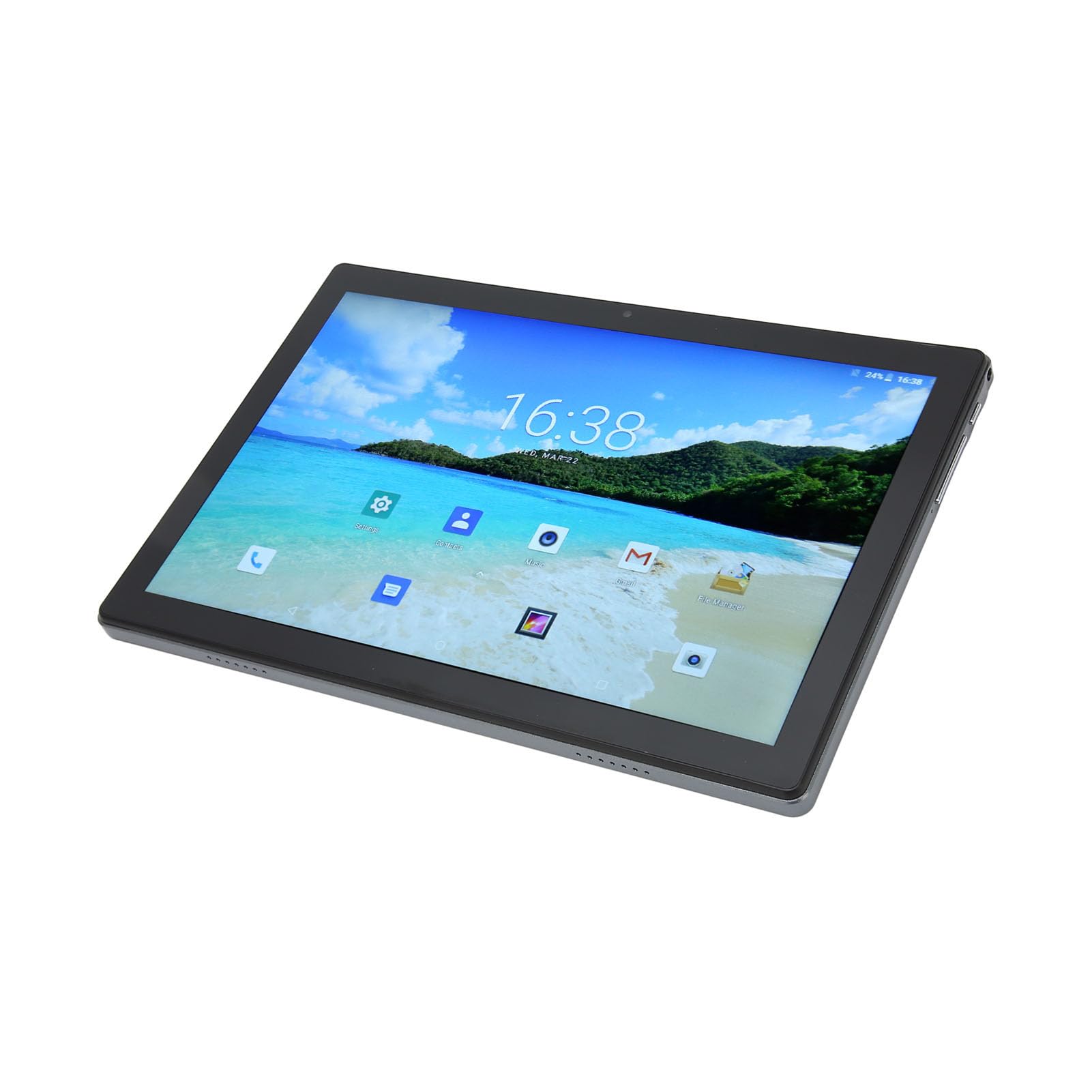 Tablet PC, 5G WiFi 2 in 1 10.1 Inch Tablet 6GB RAM 128GB ROM with Keyboard for Android 12 for Home (US Plug)
