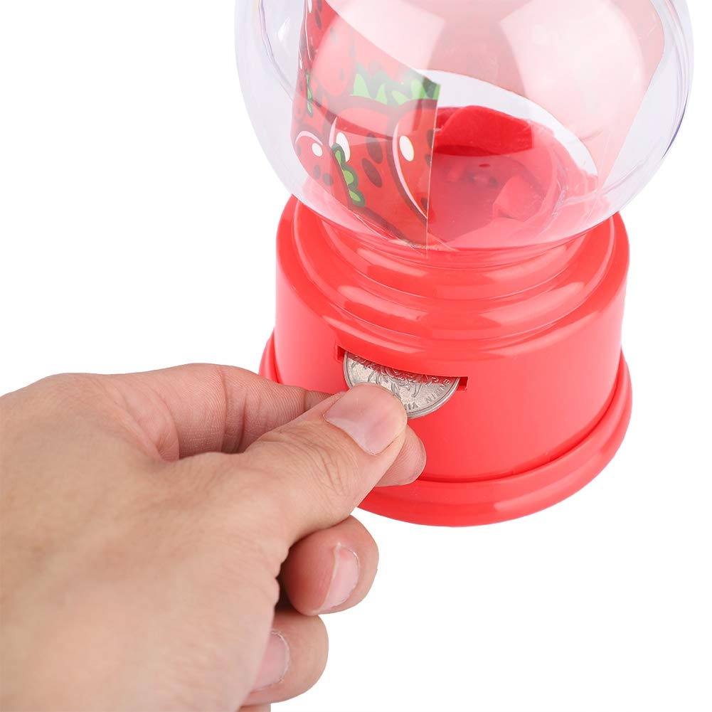 Alomejor Candy Machine Small Portable Candy Dispenser Mini ABS Machine Candy Twisting Machine Money Bank (Red)