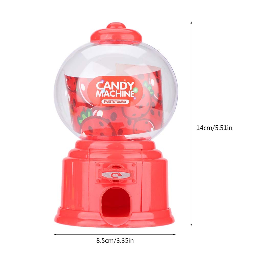 Alomejor Candy Machine Small Portable Candy Dispenser Mini ABS Machine Candy Twisting Machine Money Bank (Red)