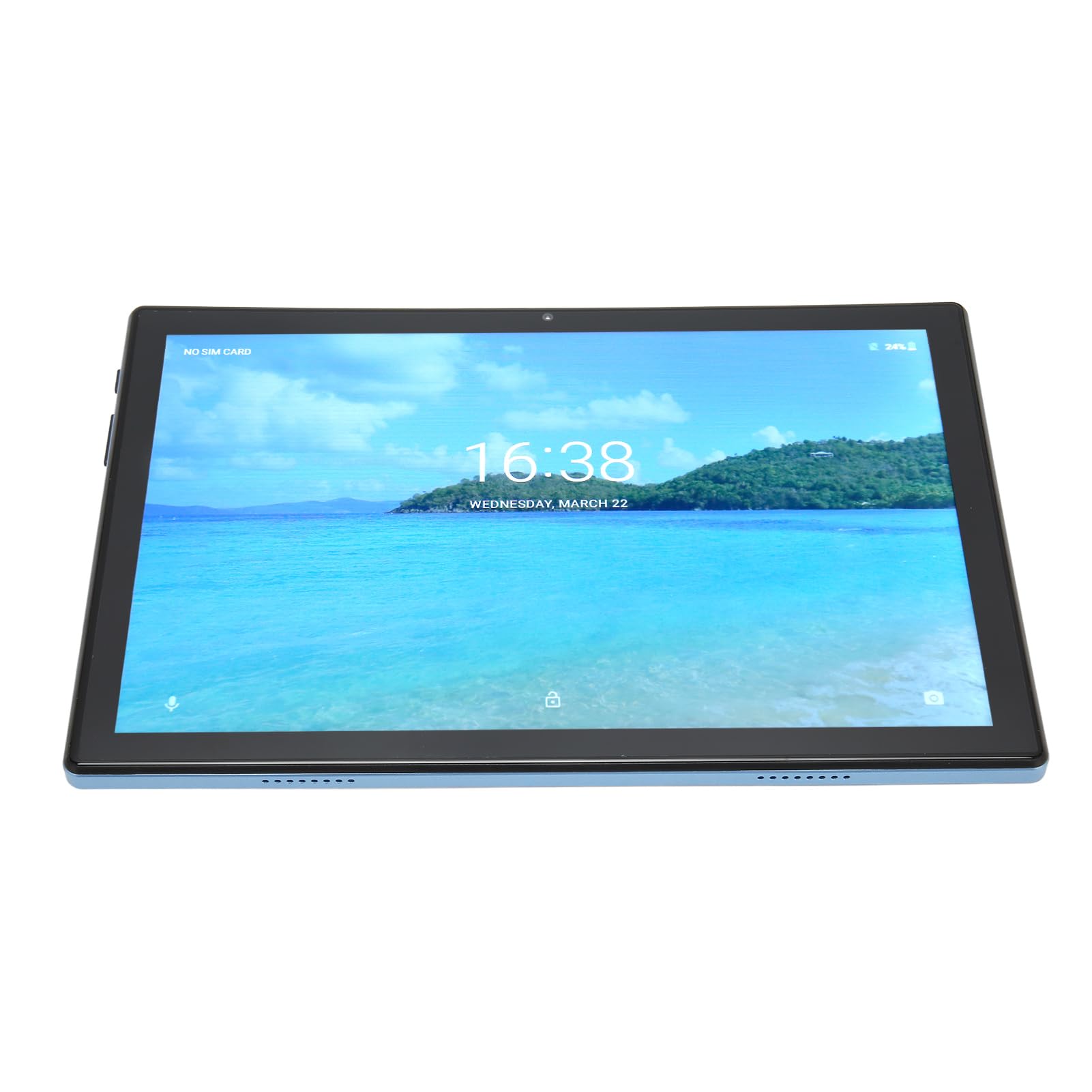 Honio 10.1 Inch Tablet, 5G WiFi 2 in 1 FHD Tablet 5.0 100-240V Blue 12 (US Plug)