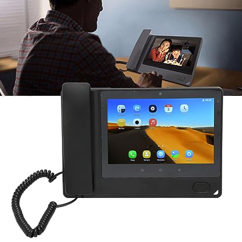Smart Video IP Phone, 8 Inch 1280x800 Touch Screen, 8MP Camera, IP Video for Android 8.1, Support WiFi BT, Video Conferencing, Call Recording, Type C and 3.5mm Ports