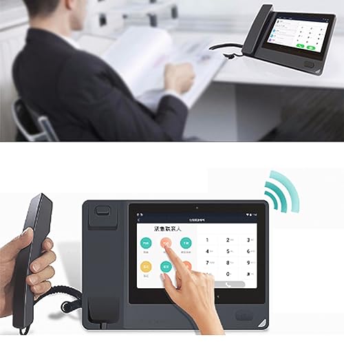 Smart Video IP Phone, 8 Inch 1280x800 Touch Screen, 8MP Camera, IP Video for Android 8.1, Support WiFi BT, Video Conferencing, Call Recording, Type C and 3.5mm Ports