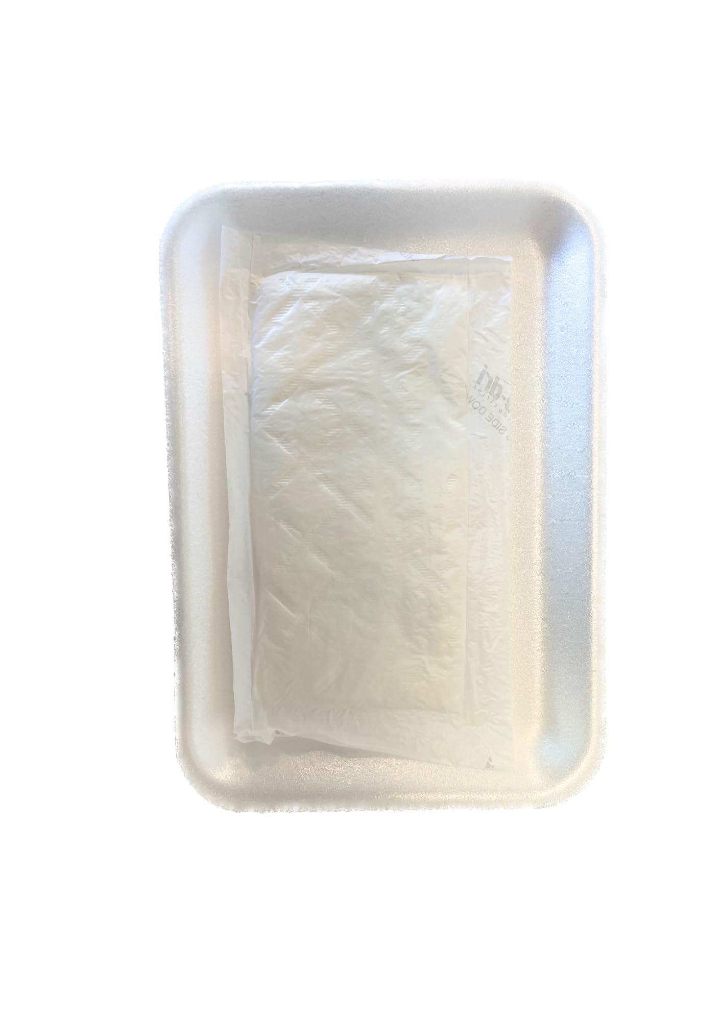 White Foam Trays with Absorbent Meat Pads For Meat Poulty Fish Size 8 1/4" x 5 3/4" (12)