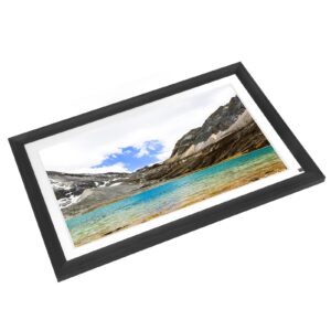 electric picture frame, digital album wood shell hd ips panel for bedroom (us plug)