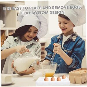 Mobestech 2 Sets 10 Egg Trays Egg Cases Kitchen Egg Holder Refrigerator Egg Storage Organizer Egg Placing Holder Fridge Eggs Holder Containers with Lids Customized Storage Rack Foam White